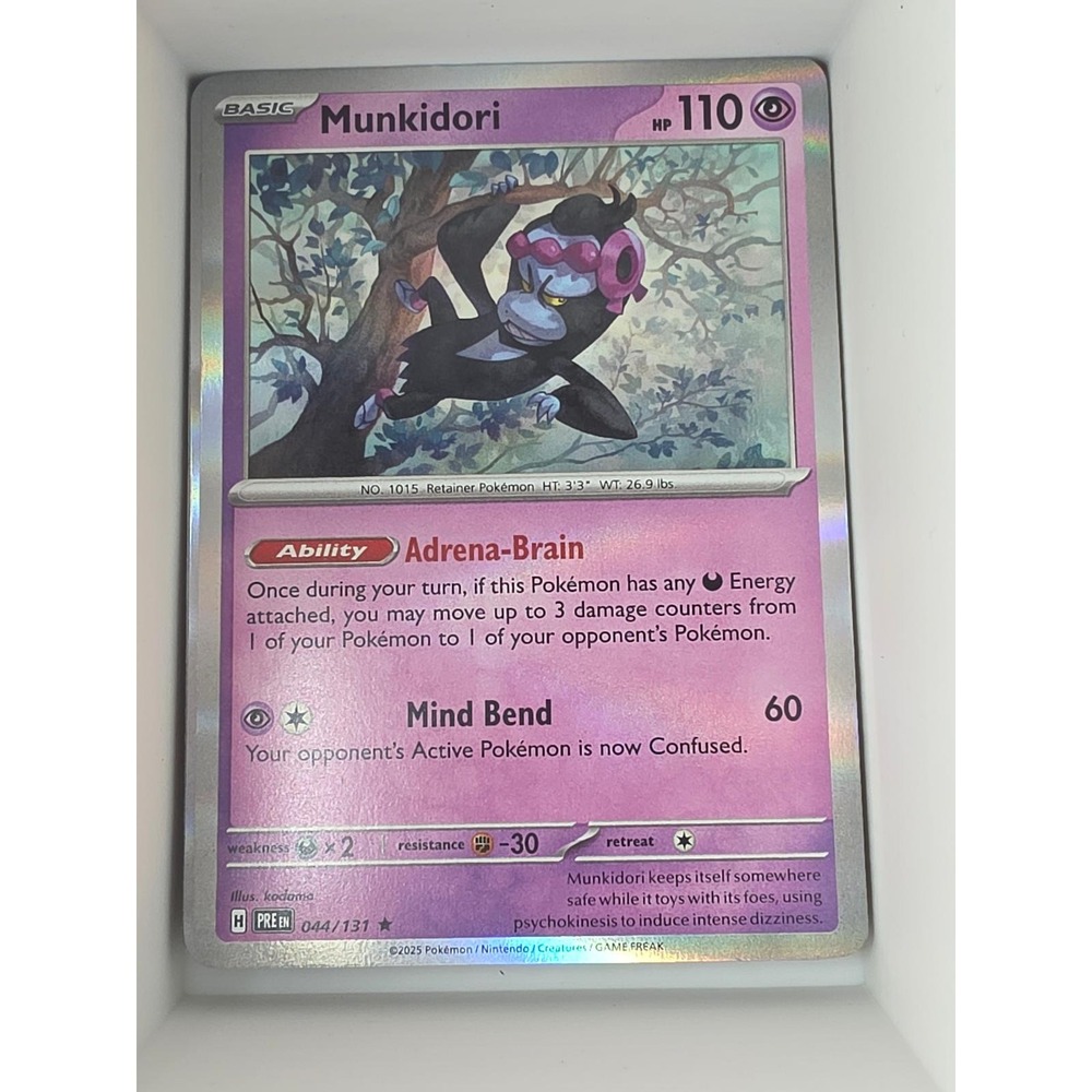 Munkidori 044/131 Holo Rare Prismatic‎ Evolutions Pokemon Reverse Holo Near Mint